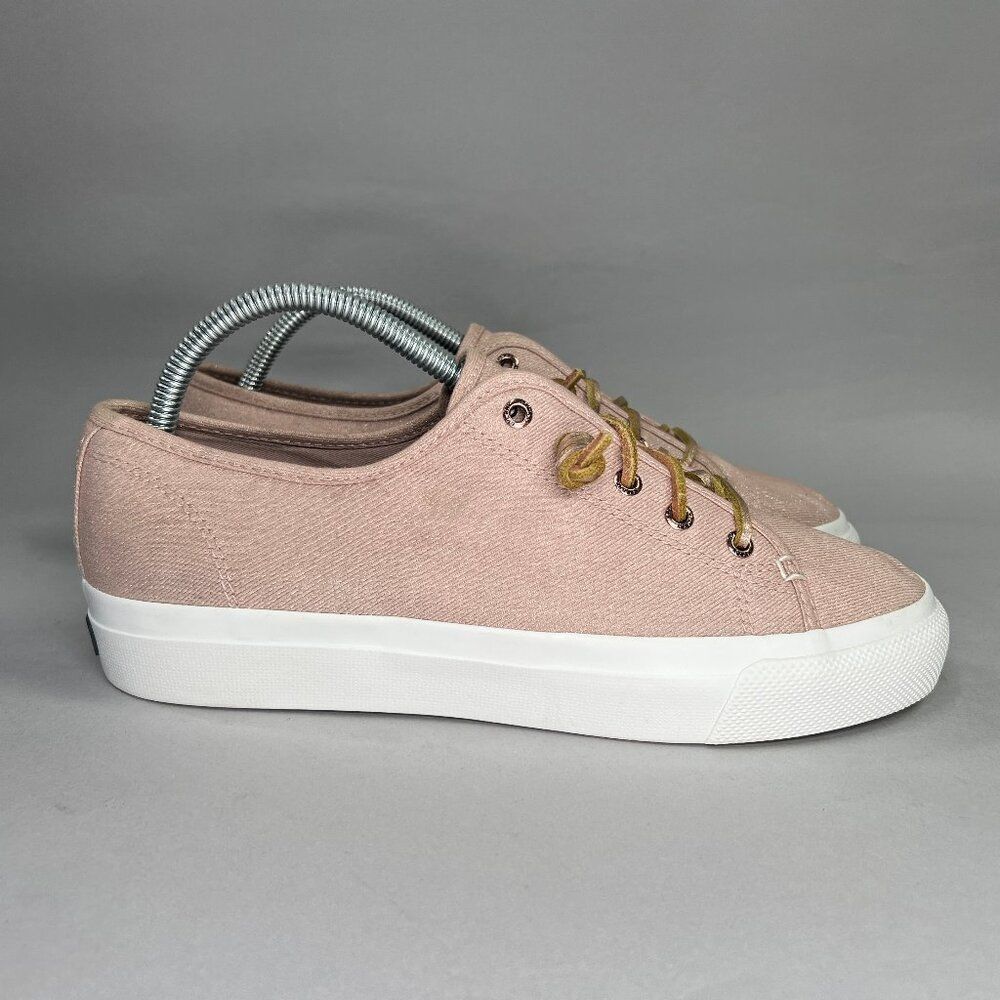 Sperry Platform Sneakers Women's Size 10 Sky Rose Pink Canvas‎ Slip On Shoes